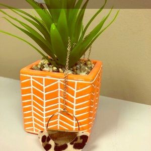 New with tag Panacea long cheetah necklace